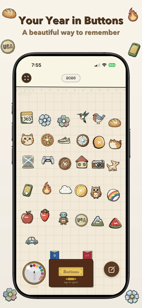 365 Buttons for iPhone, screenshot 2