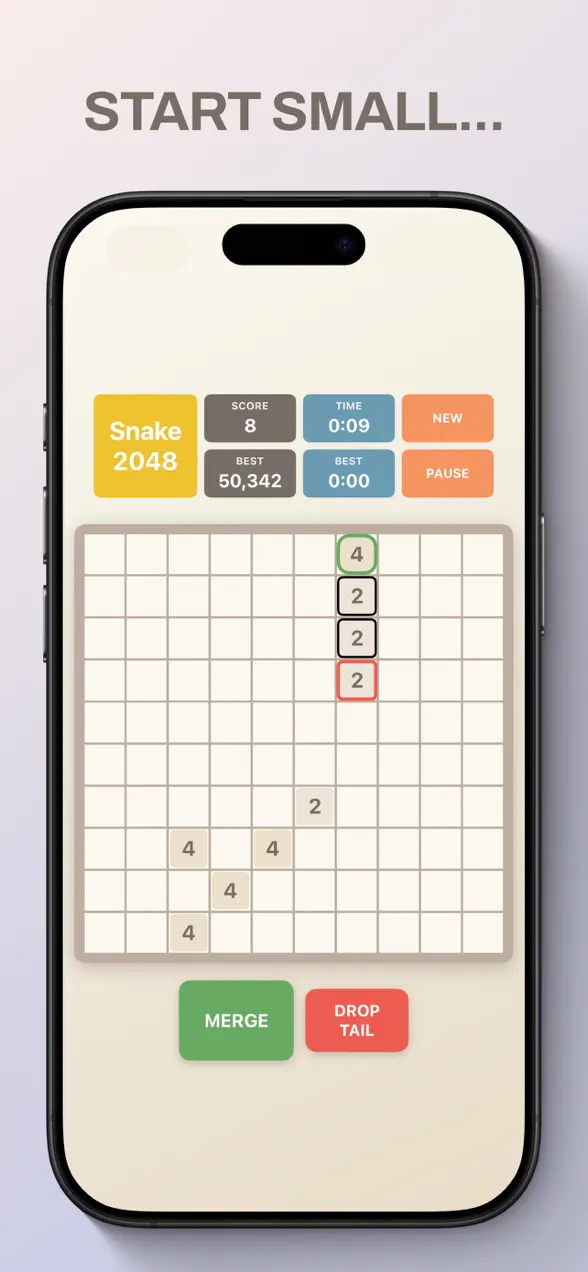Snake Board 2048 for iPhone, screenshot 2
