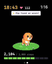 Pet walking on Apple Watch